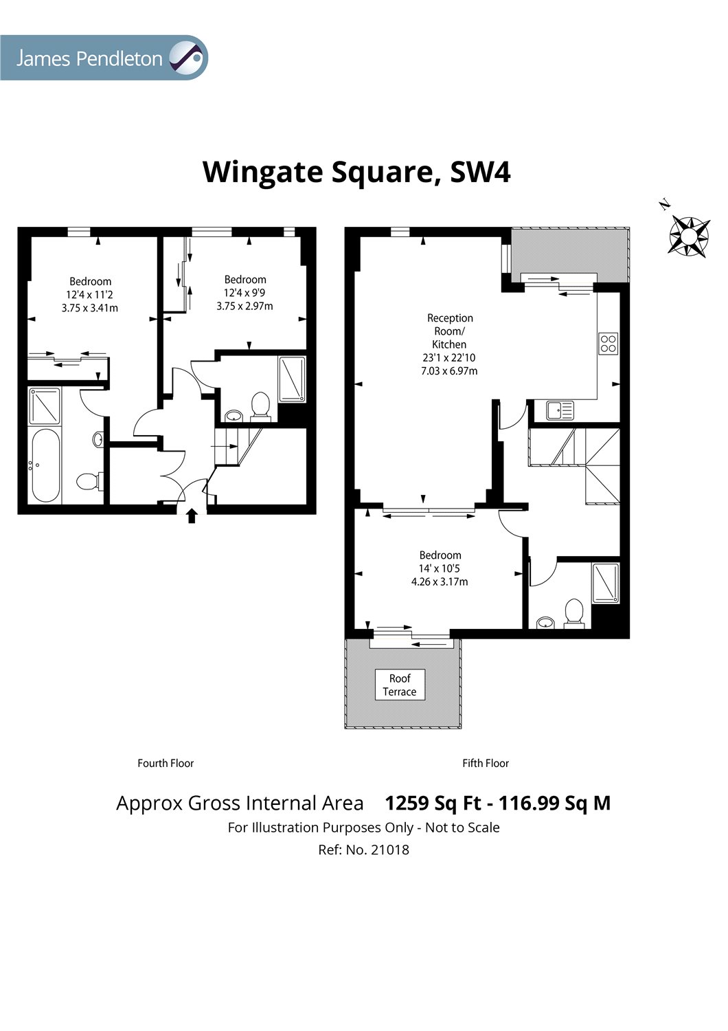 3 Bedrooms Flat to rent in Wingate Square, 63, Old Town, London SW4