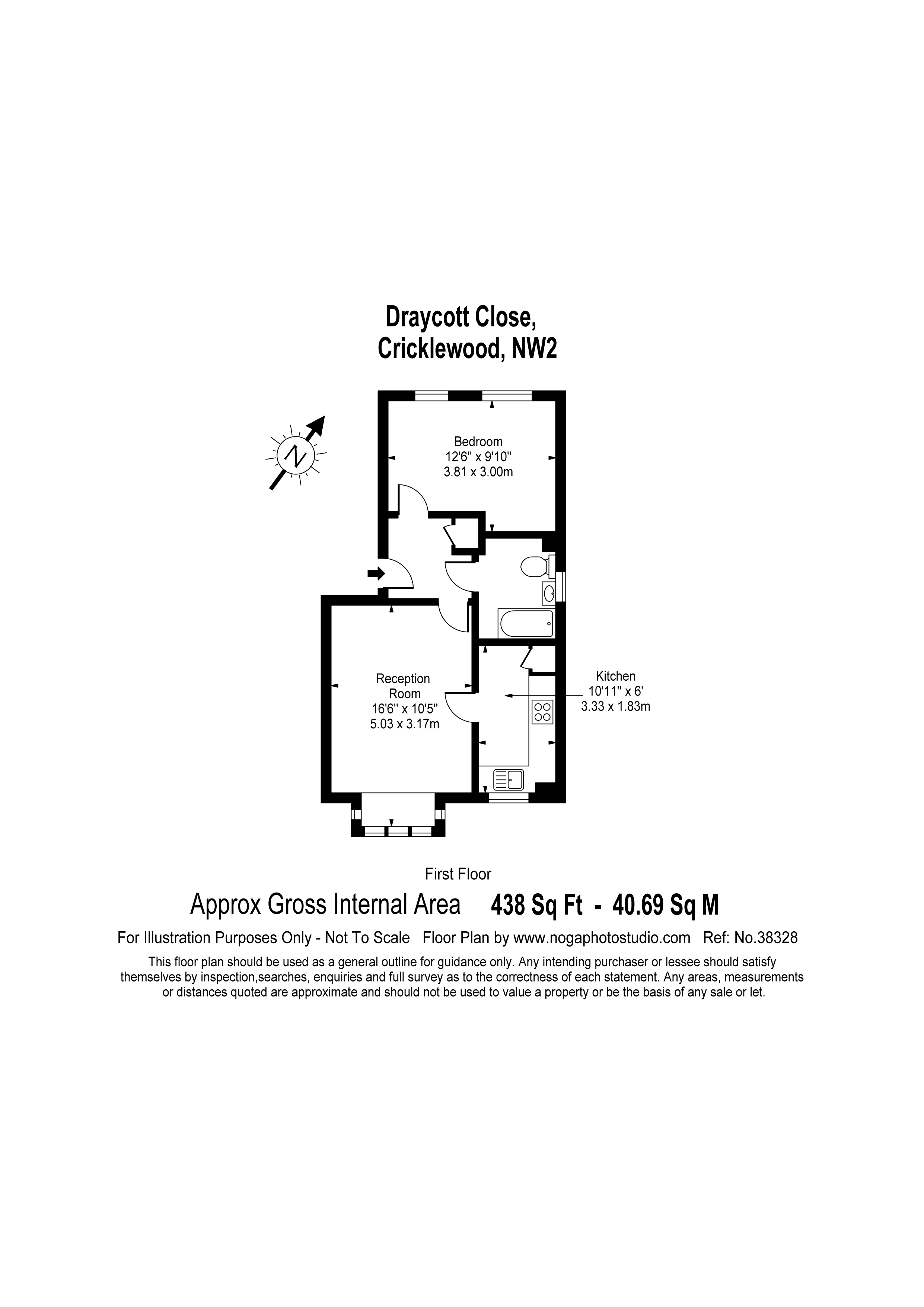 1 Bedrooms Flat to rent in Draycott Close, Cricklewood NW2