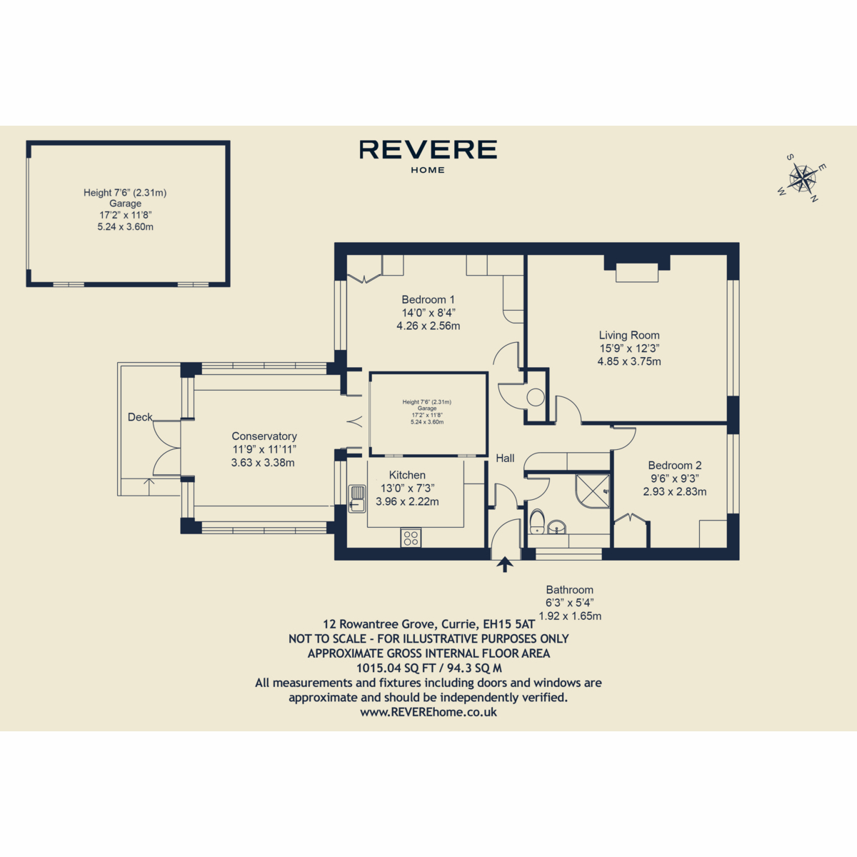 12, Rowantree Grove, Edinburgh floorplan