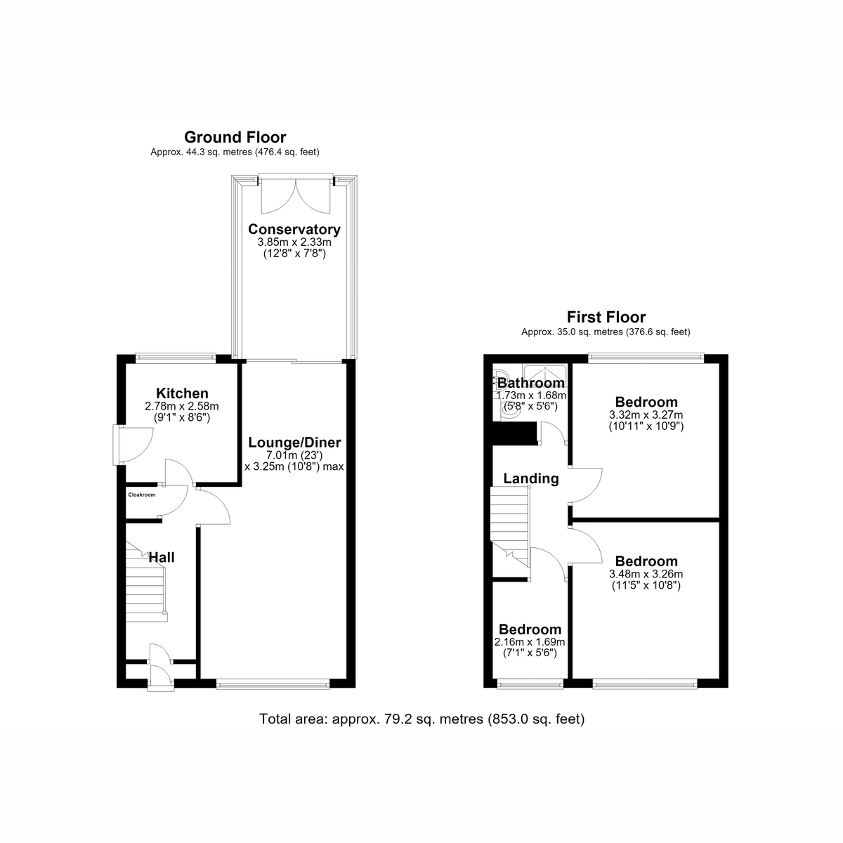 19, Wood Street, Bignall End floorplan