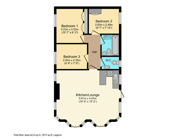Lodge 12/Bryn Mechell Park, Bryn Mechell Park, Amlwch floorplan