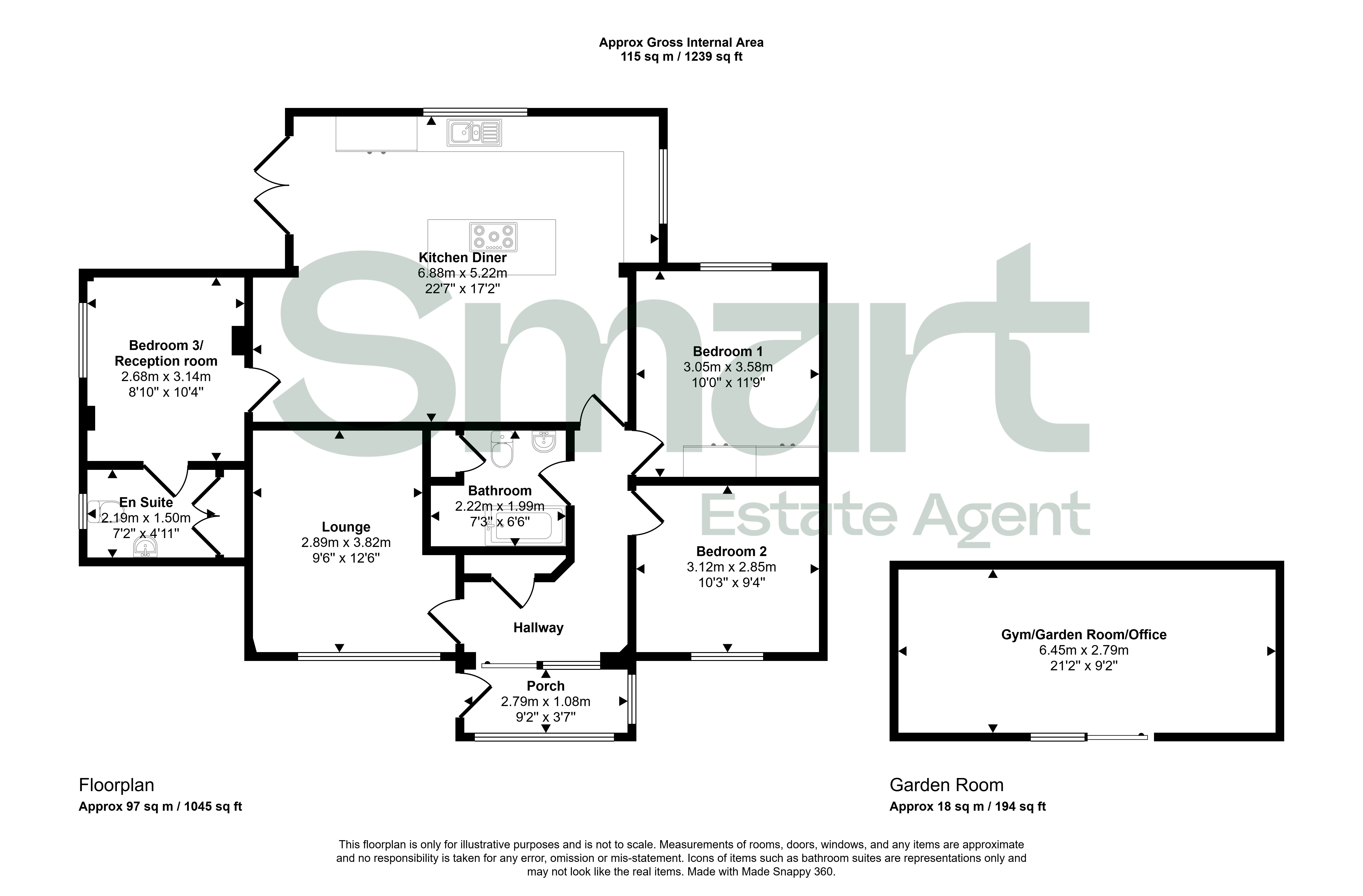 1, Sanson Close, Exeter floorplan