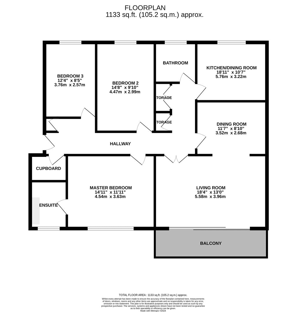 Flat 45, Branksome Court, 5, Western Road, Canford Cliffs floorplan