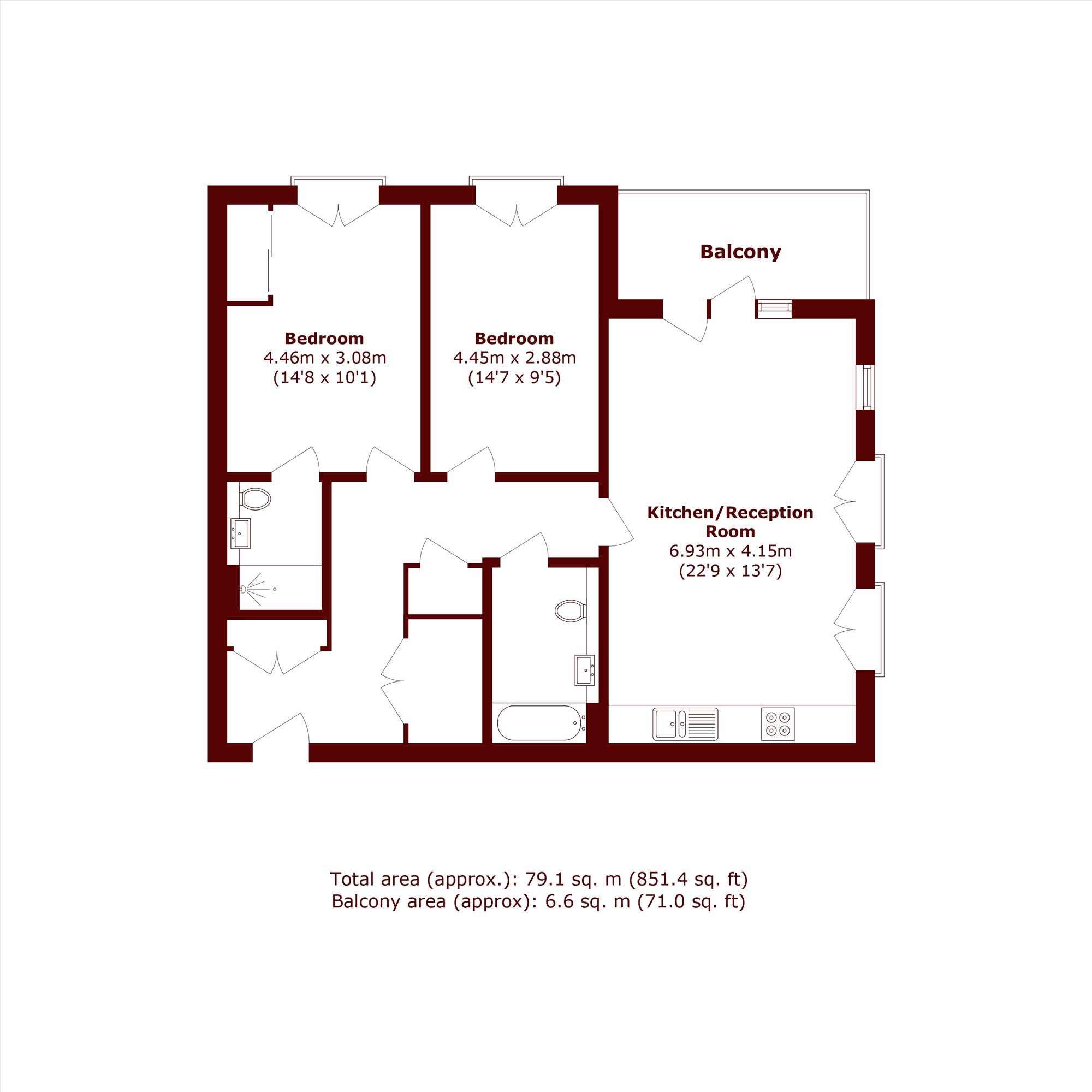 Flat 7, 5, Eythorne Road, London floorplan