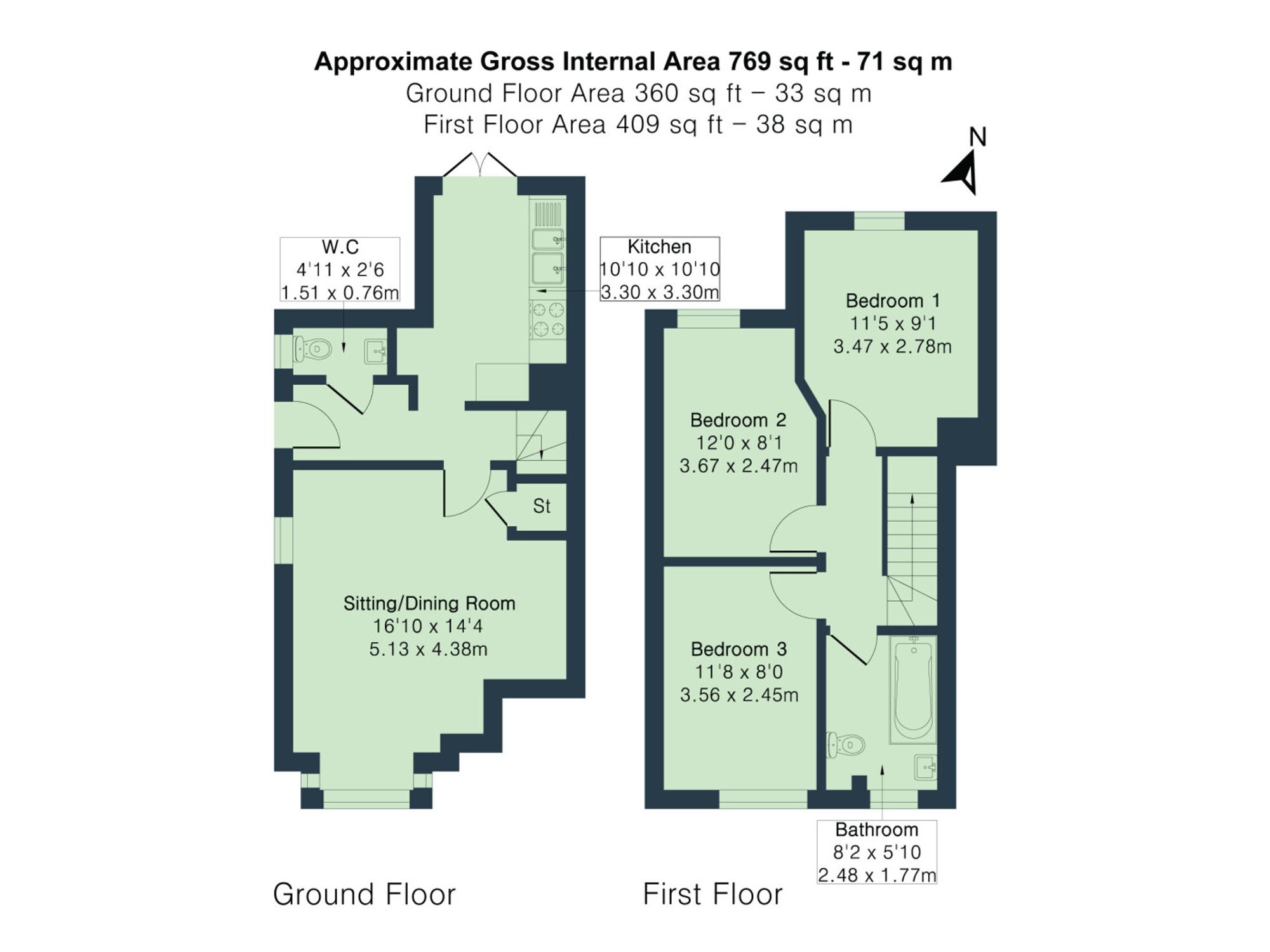 2b Chestnut Avenue, Oxford floorplan