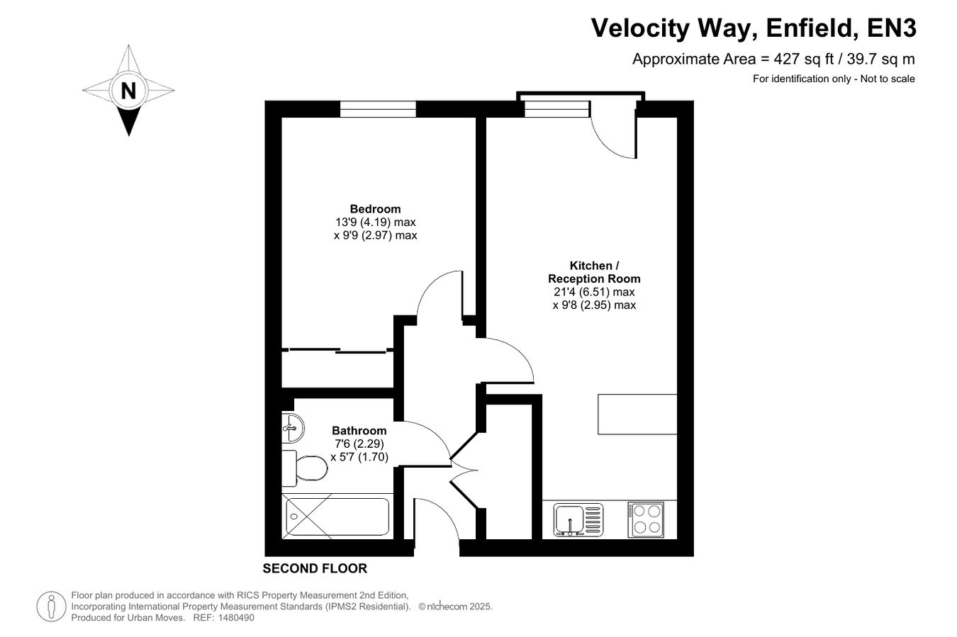 19, Faraday House, Enfield floorplan