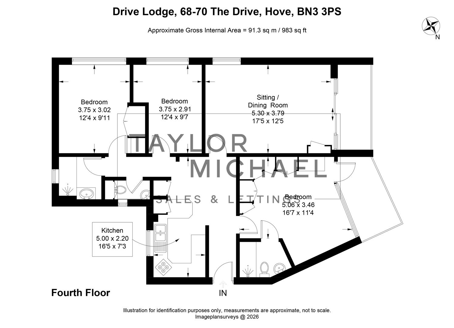 Flat 28, Drive Lodge 68-70, The Drive, Hove floorplan