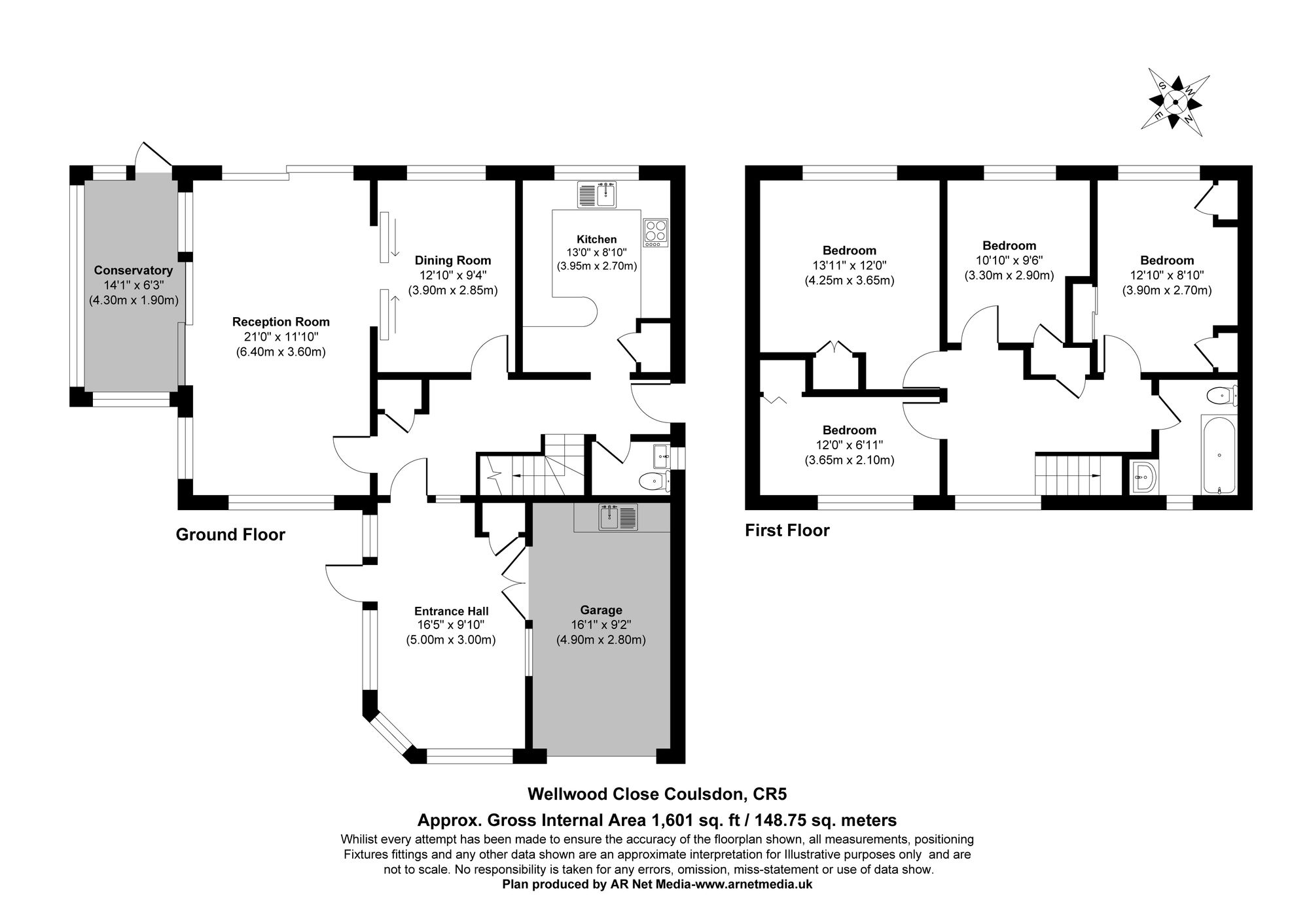 3 Wellwood Close, Coulsdon floorplan