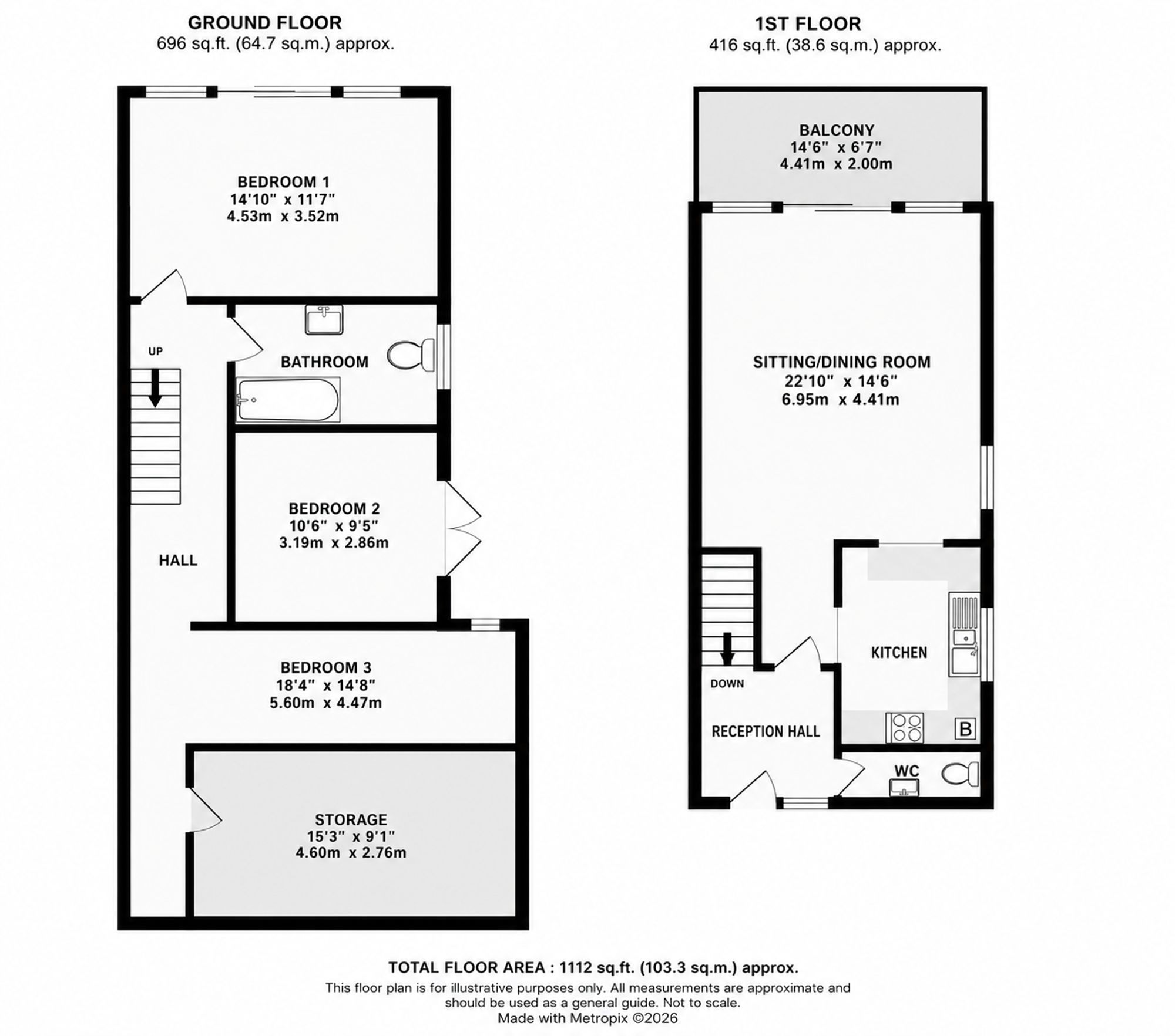 1, Danby Heights Close, Torquay, TQ1 floorplan