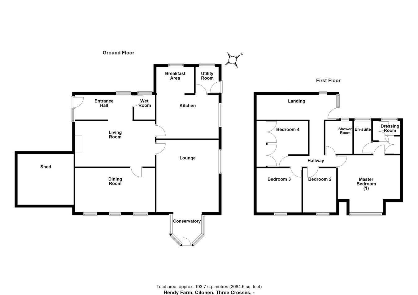 Hendy Farm, Three Crosses, Swansea floorplan