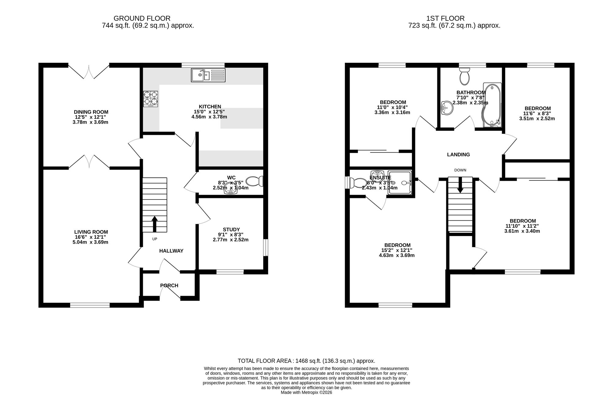 3 Hill Close, Pontypool floorplan