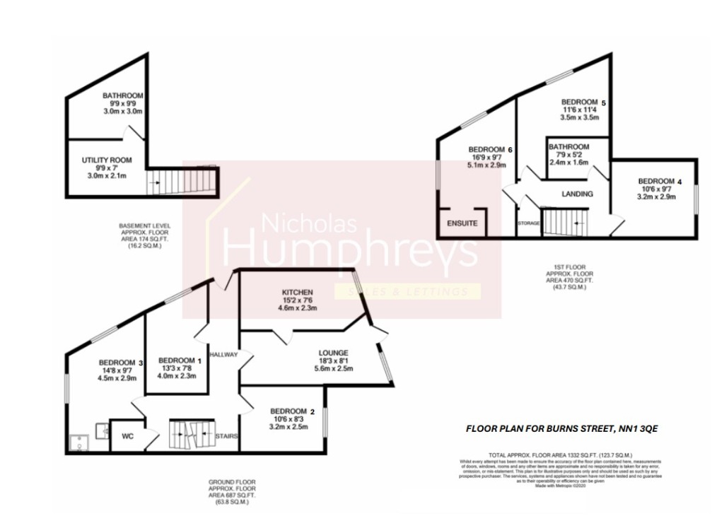 45, Burns Street, Northampton floorplan