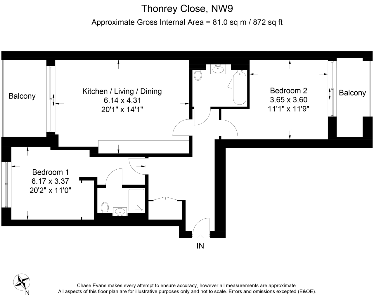 Flat 35 Peacon House,, 2, Thonrey Close, London floorplan