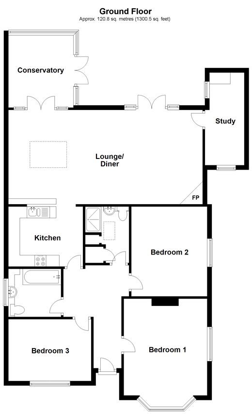 Stone Street, Lympne, Hythe, Kent CT21, 3 bedroom detached bungalow for
