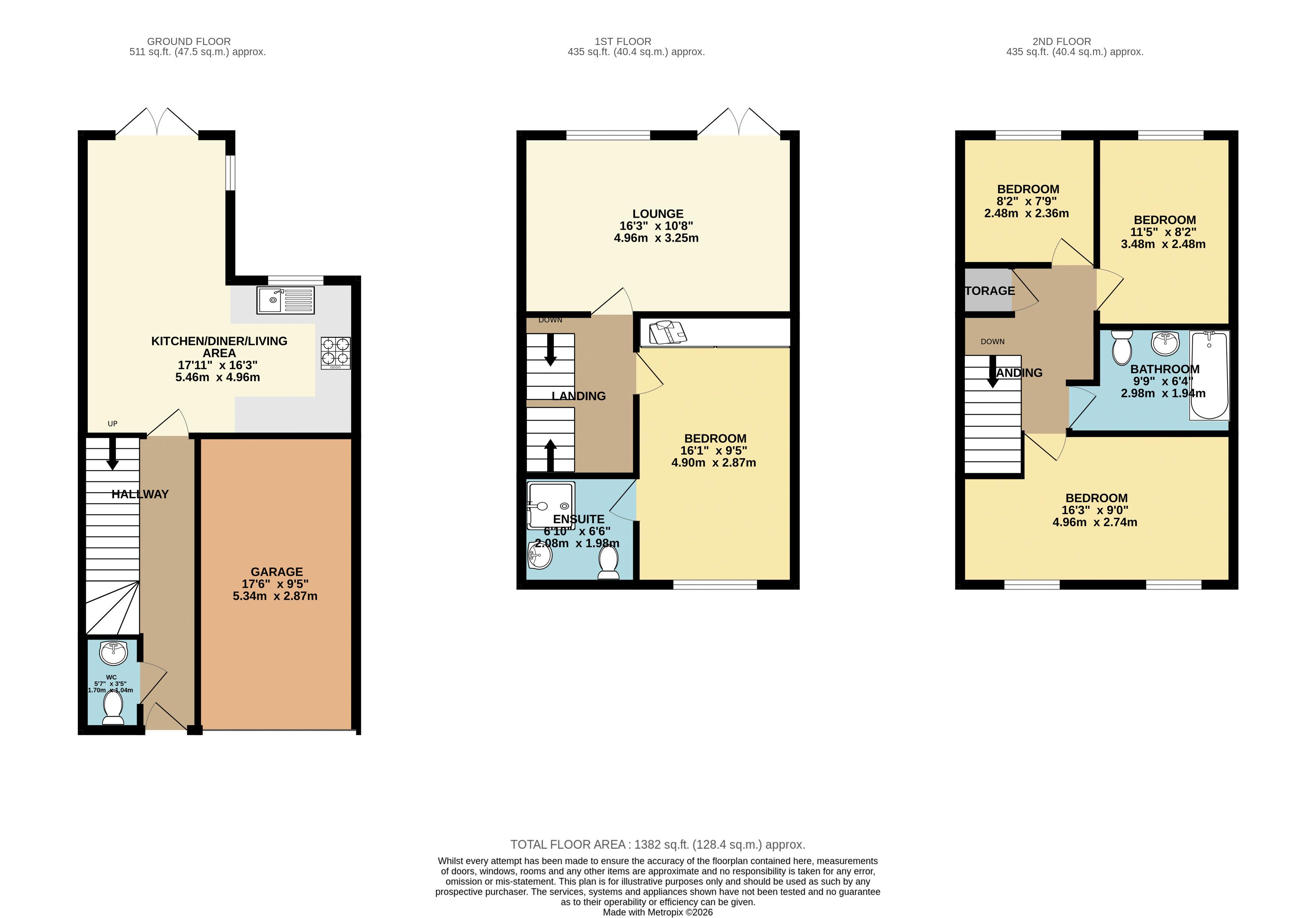 32, Roman Way, Market Rasen floorplan