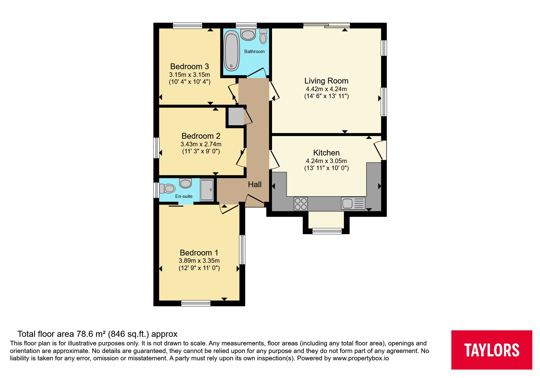 3, Almond Close, Bedfordshire floorplan