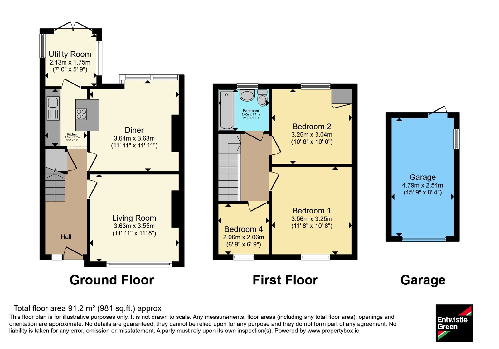 3, Bruce Avenue, Cheshire floorplan