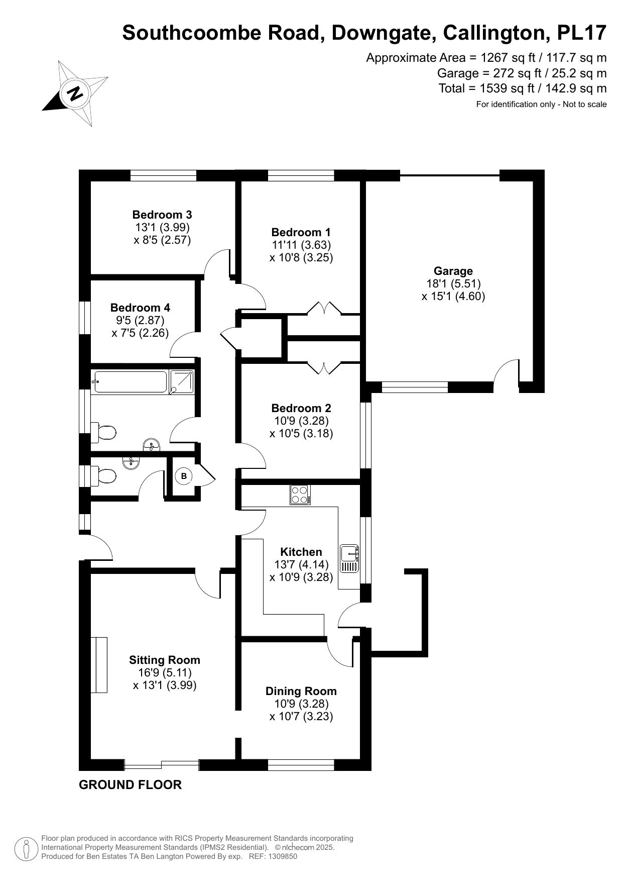Southcoombe Road, Downgate, Callington, PL17 floorplan