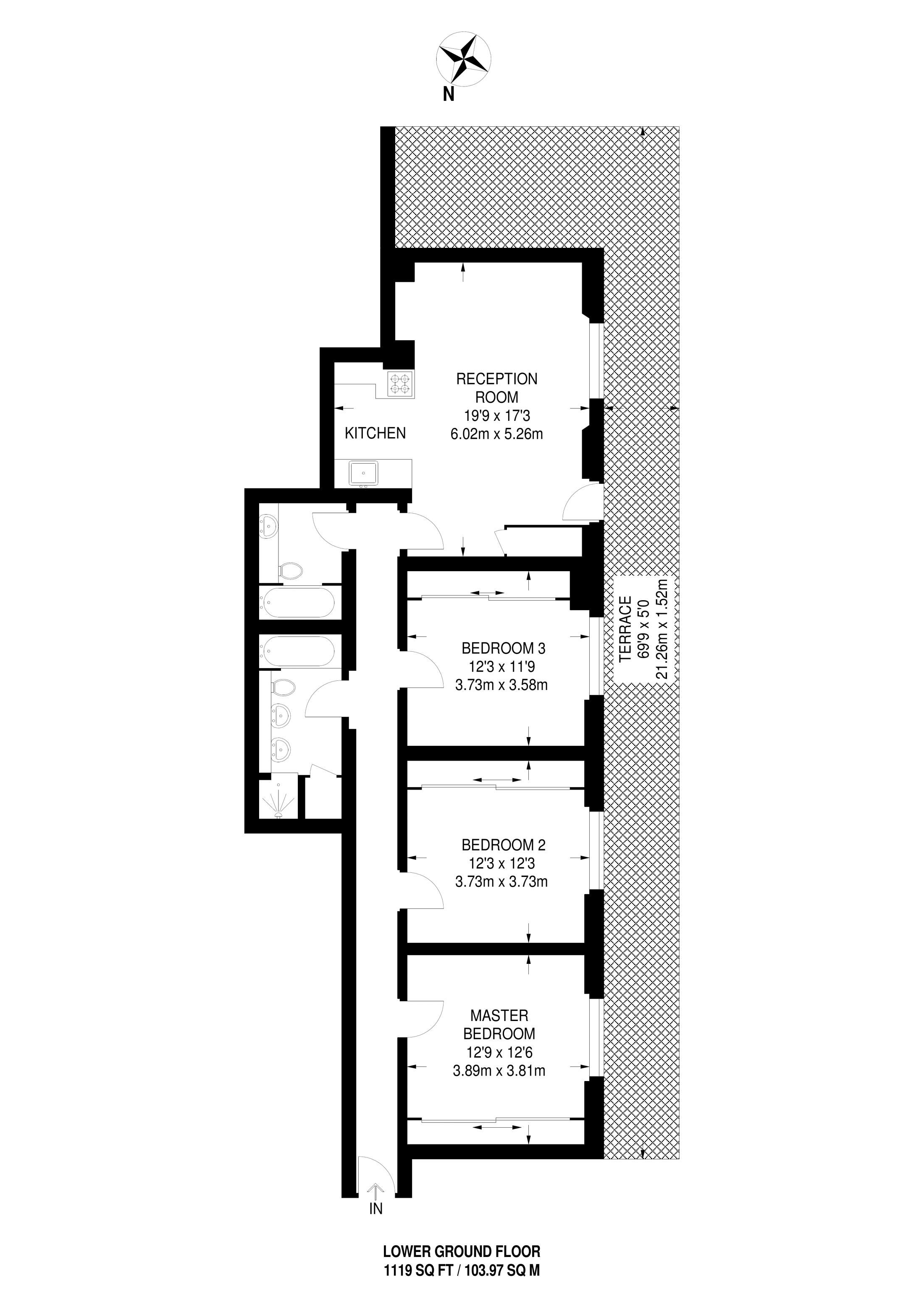 3 Bedrooms Flat to rent in Upper Montagu Street, Marylebone W1H