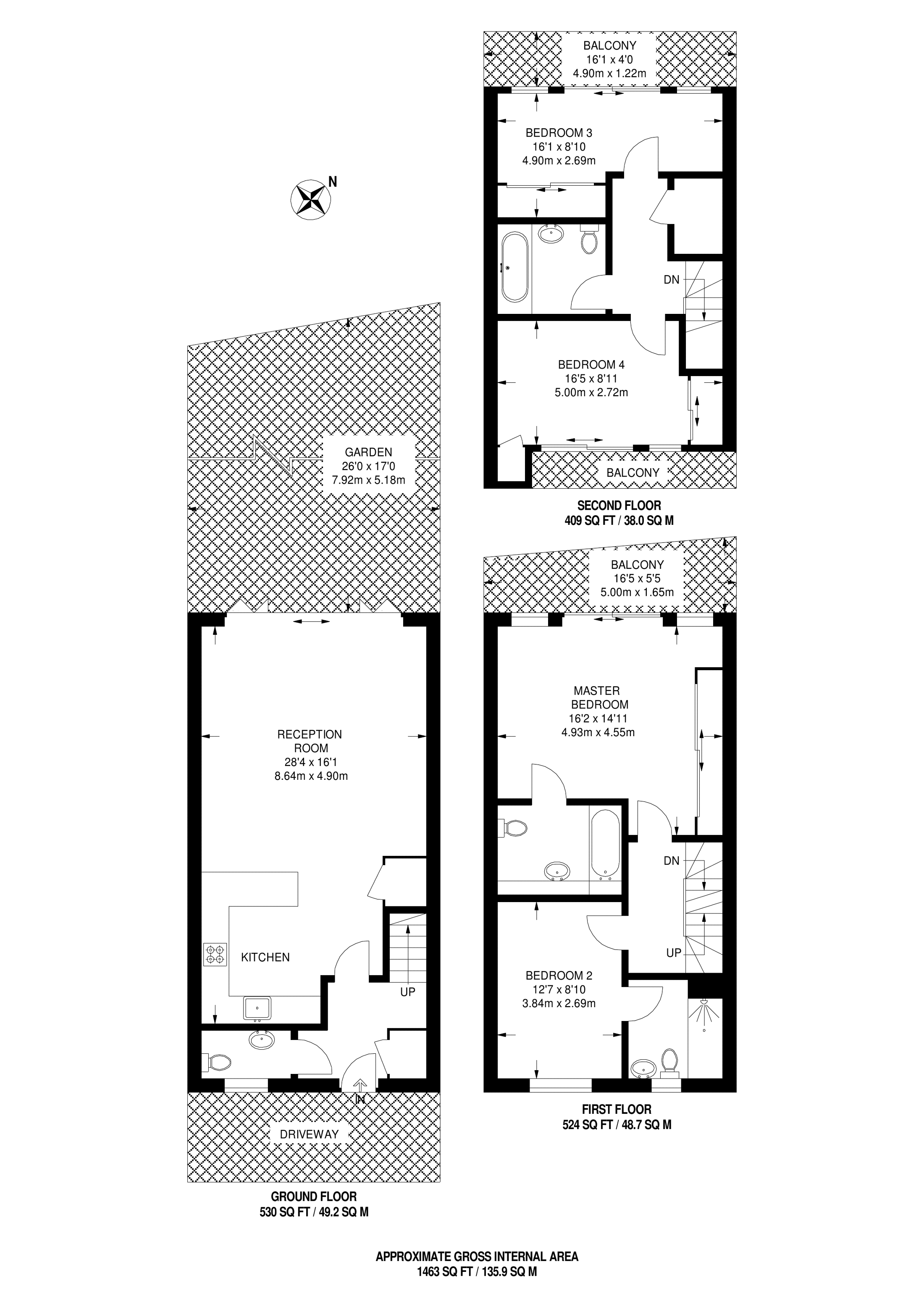4 Bedrooms Terraced house to rent in Sycamore Avenue, Woking GU22