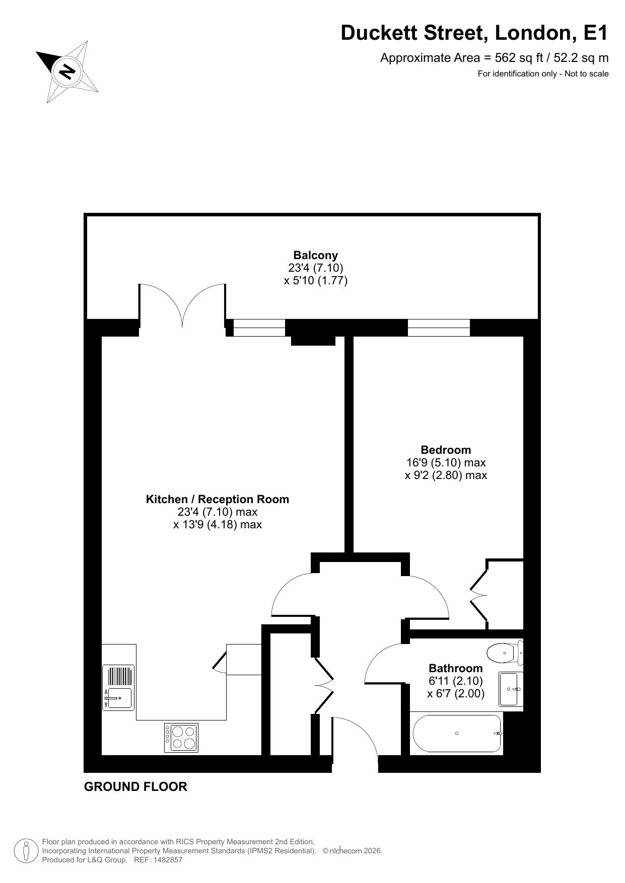Print Apartments, Duckett Street, London floorplan
