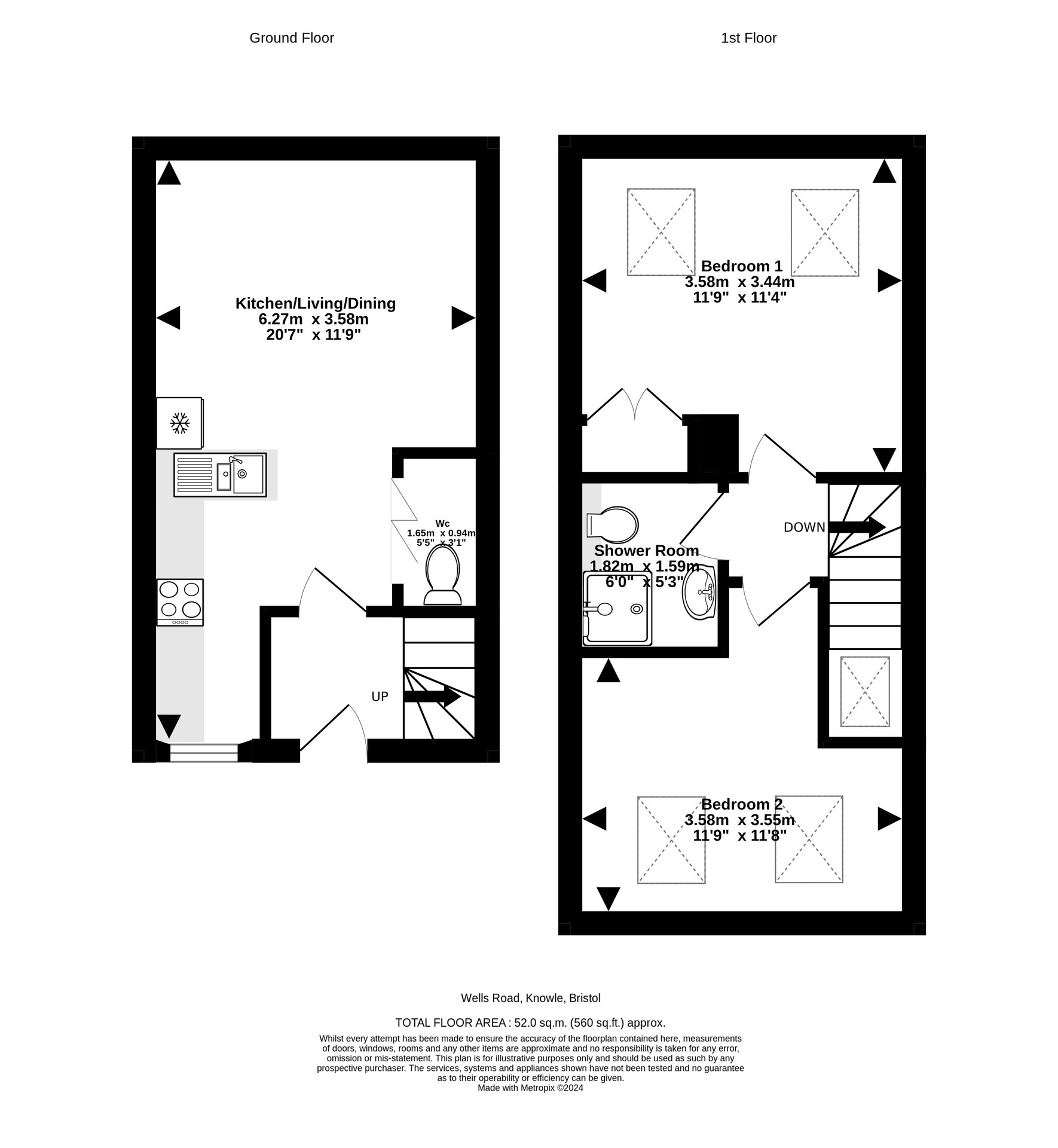 Wells Road, Knowle, Bristol BS4, 2 bedroom for sale