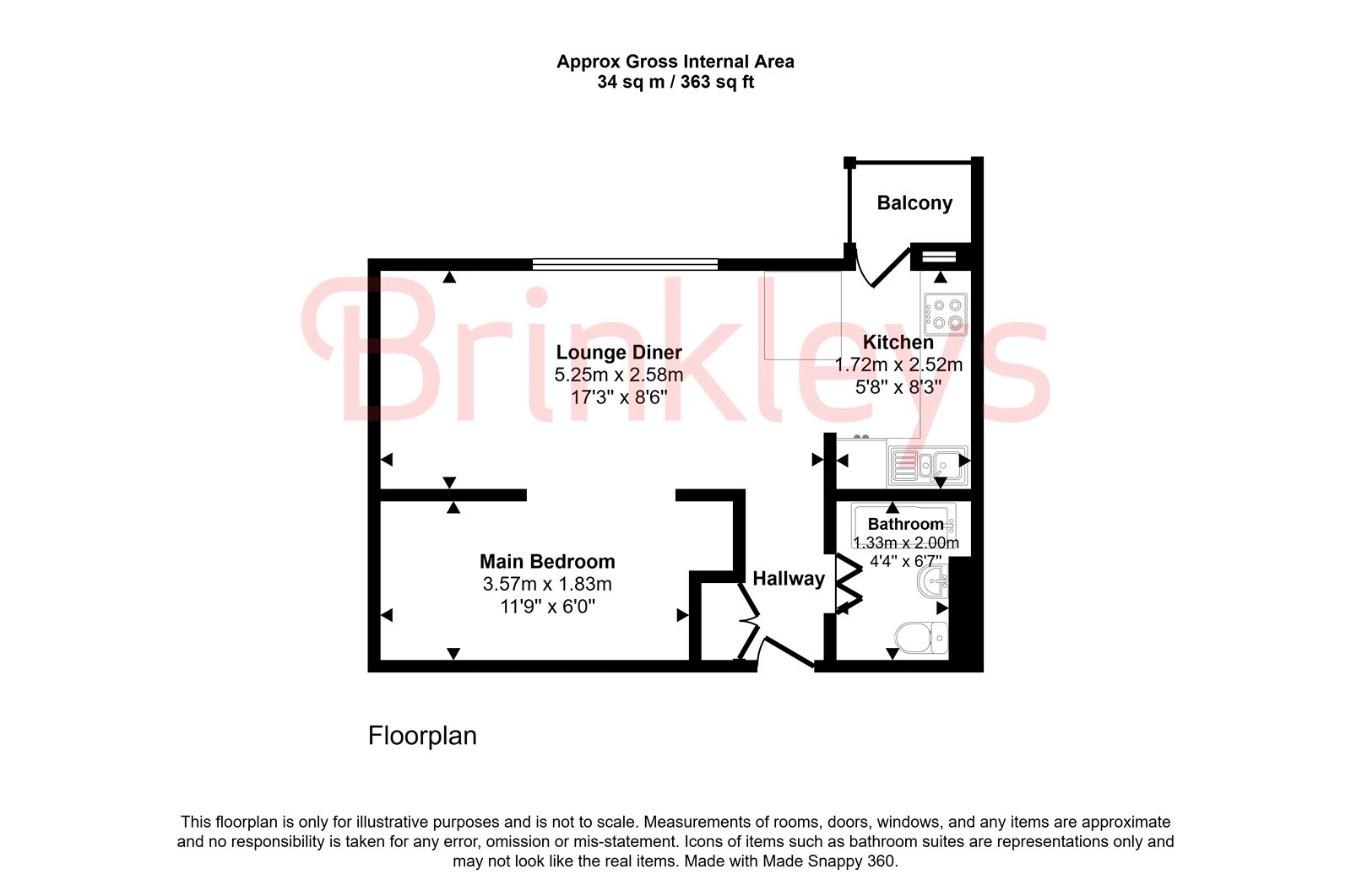 Flat 32 Avon Court,, 34 Keswick Road, London floorplan