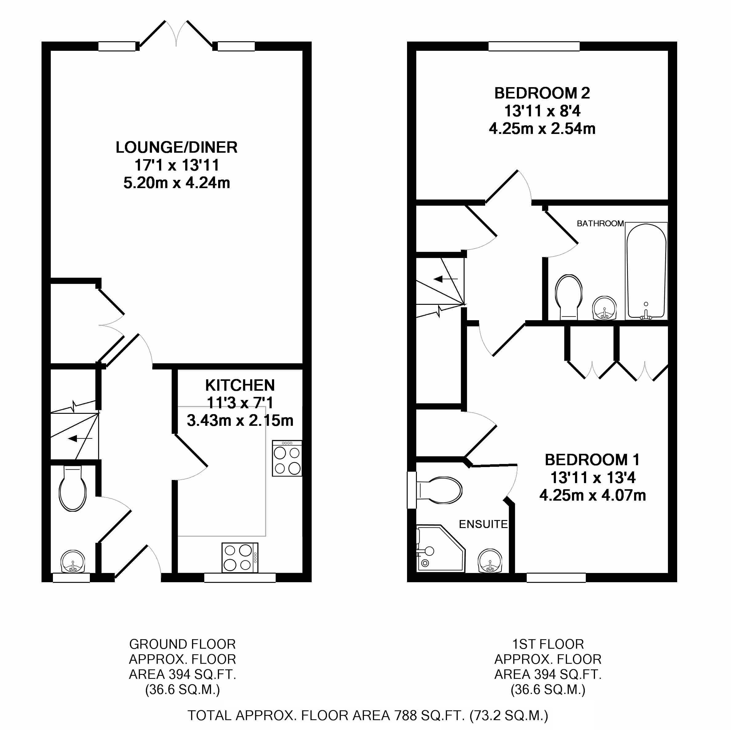 2 Bedrooms Terraced house for sale in Mistley Gardens, Hookwood, Horley RH6