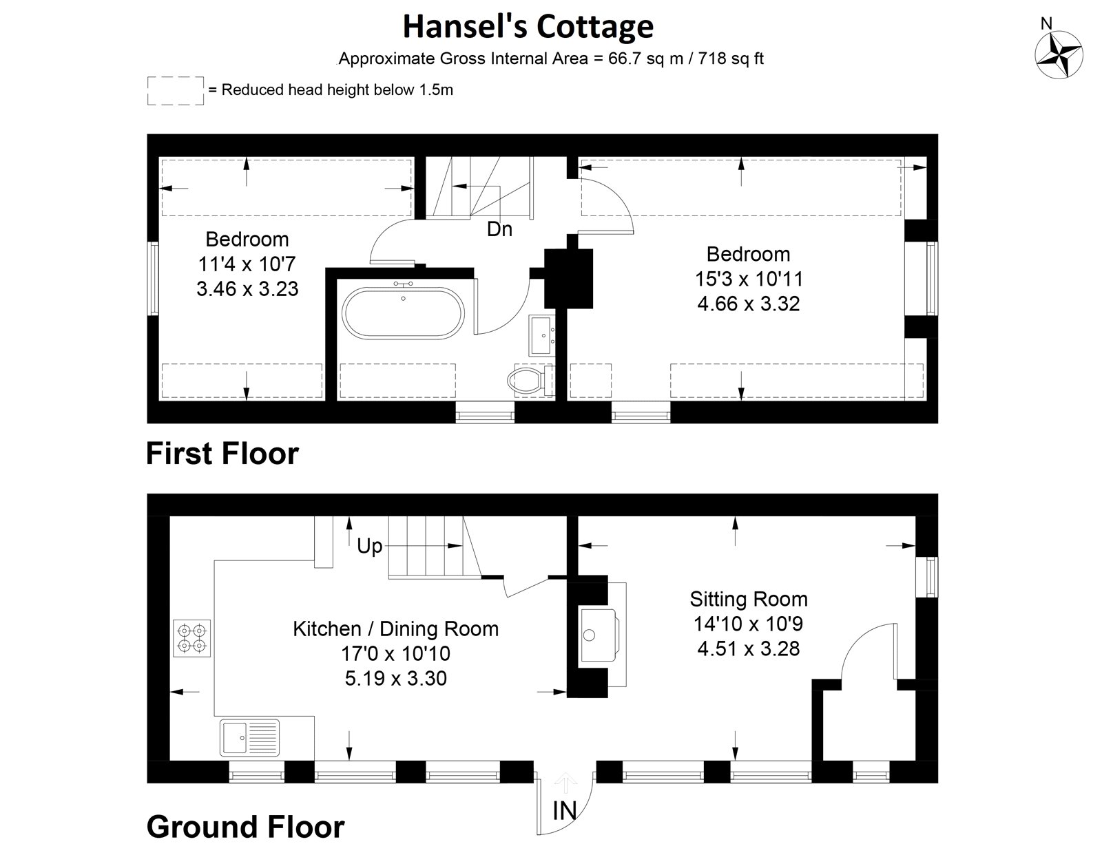 Wantage Road, Eddington, Hungerford, Berkshire RG17, 2 bedroom cottage