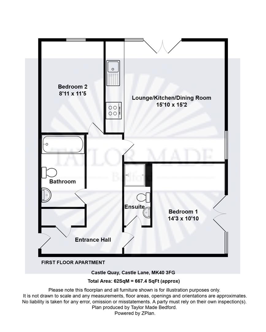 70 Castle Quay, Castle Lane, Bedford floorplan