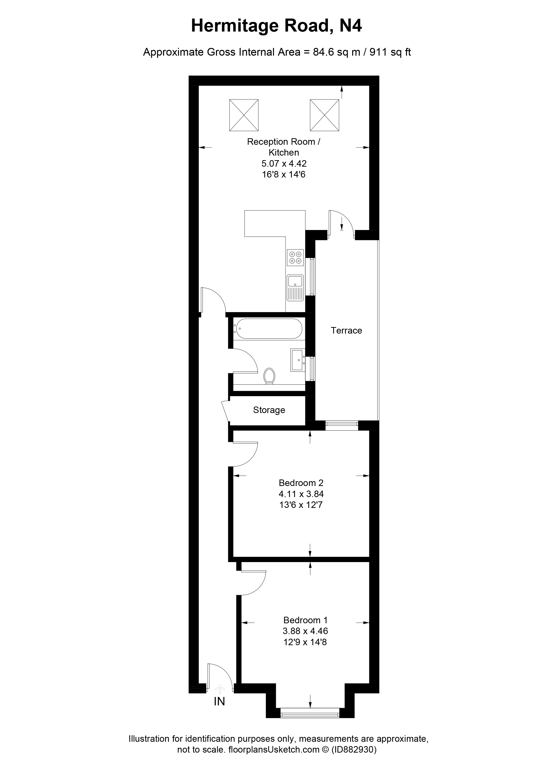 Hermitage Road, London N4, 2 bedroom flat for sale 62077589