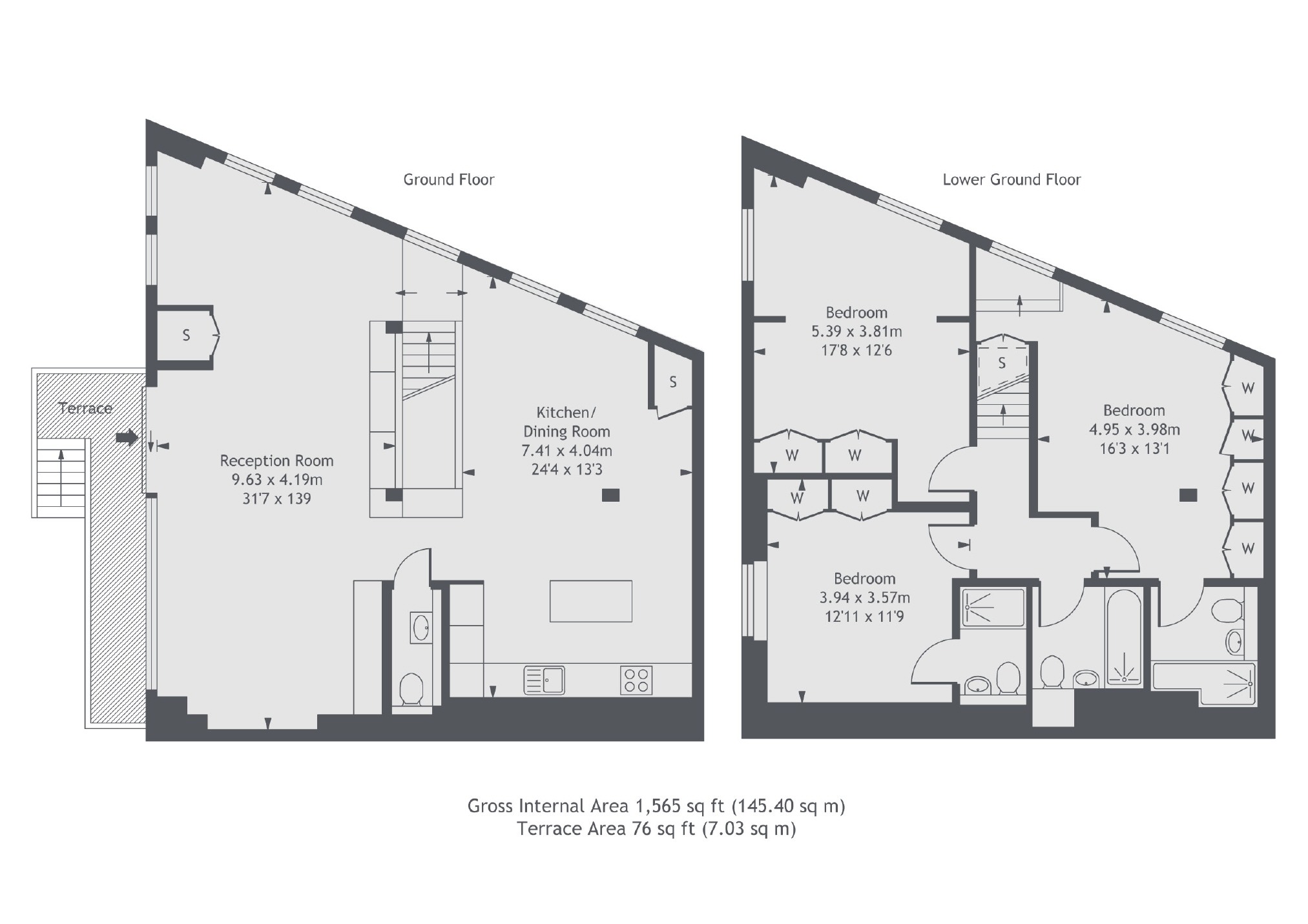 Flat 011, Block A, Green Walk, London floorplan