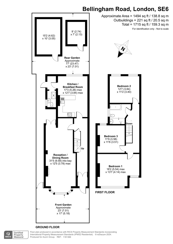 208, Bellingham Road, London floorplan