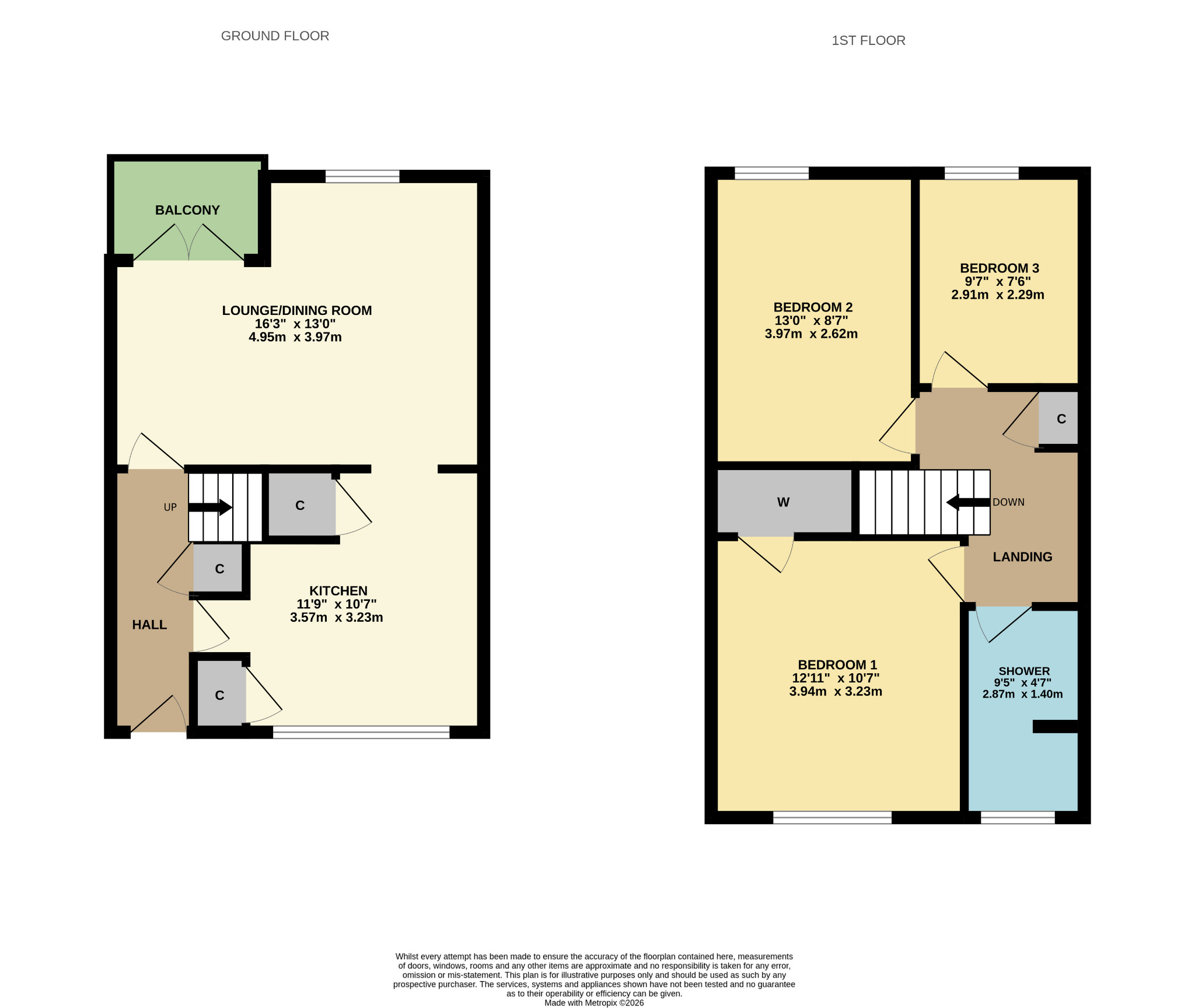 43U Glenfinnan Drive, Maryhill, Glasgow floorplan