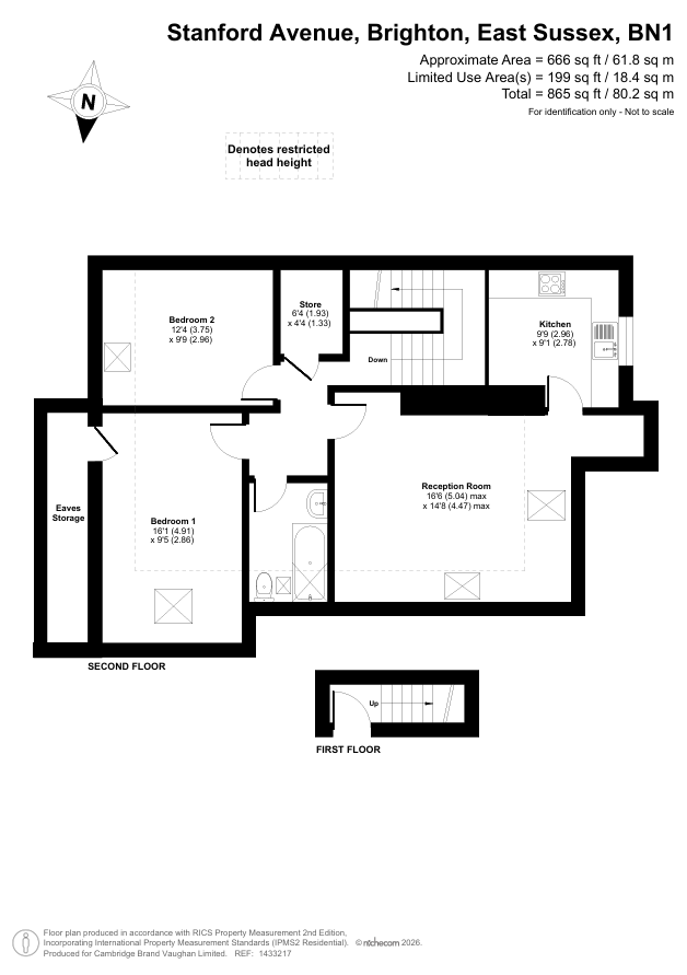 Flat 8, 2, Stanford Avenue, East Sussex floorplan