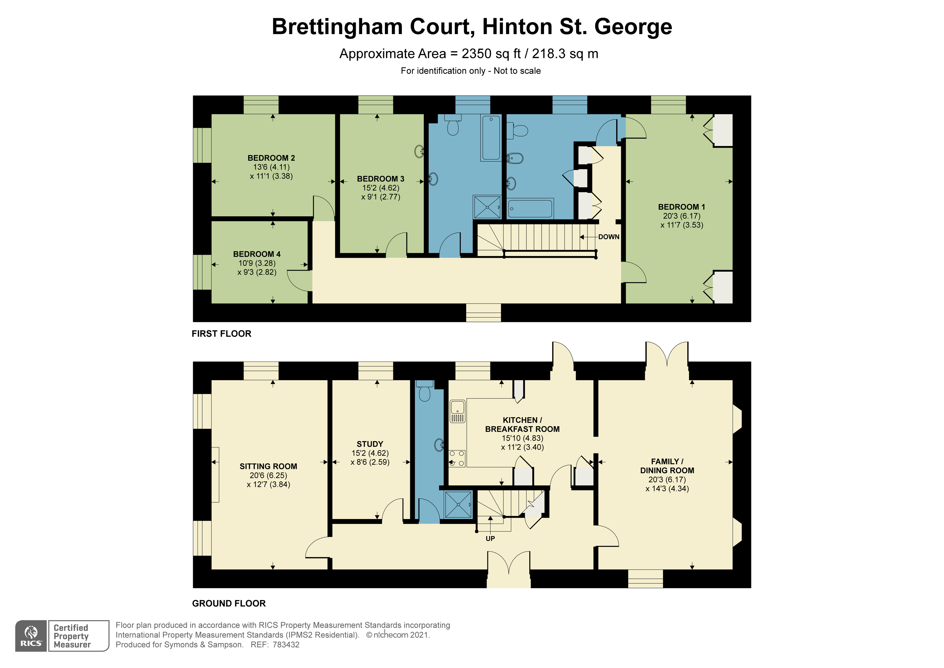 Brettingham Court, Hinton St. TA17, 4 bedroom terraced house for