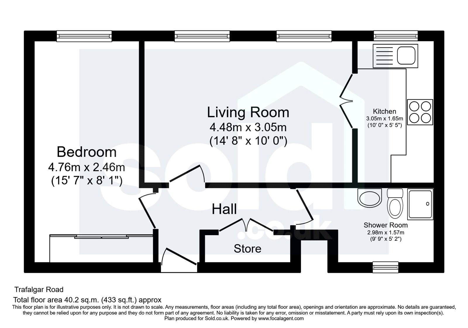 St. James Oaks, Trafalgar Road, Gravesend, Kent DA11, 1 bedroom flat
