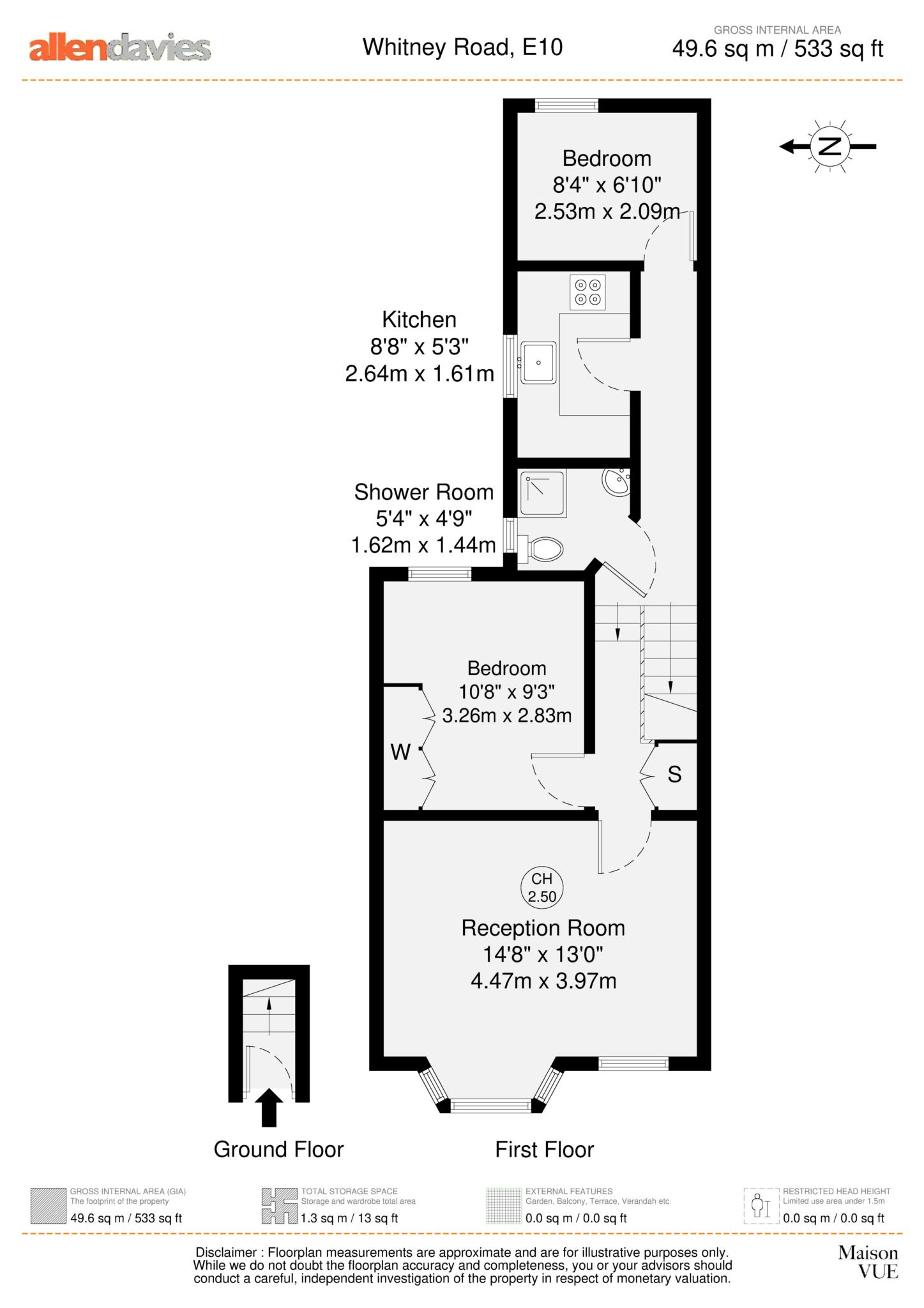 22, Whitney Road, London floorplan