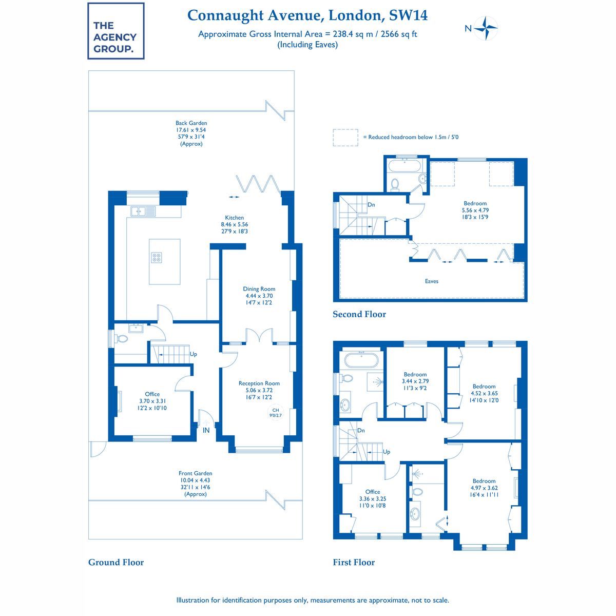32, Connaught Avenue, London floorplan