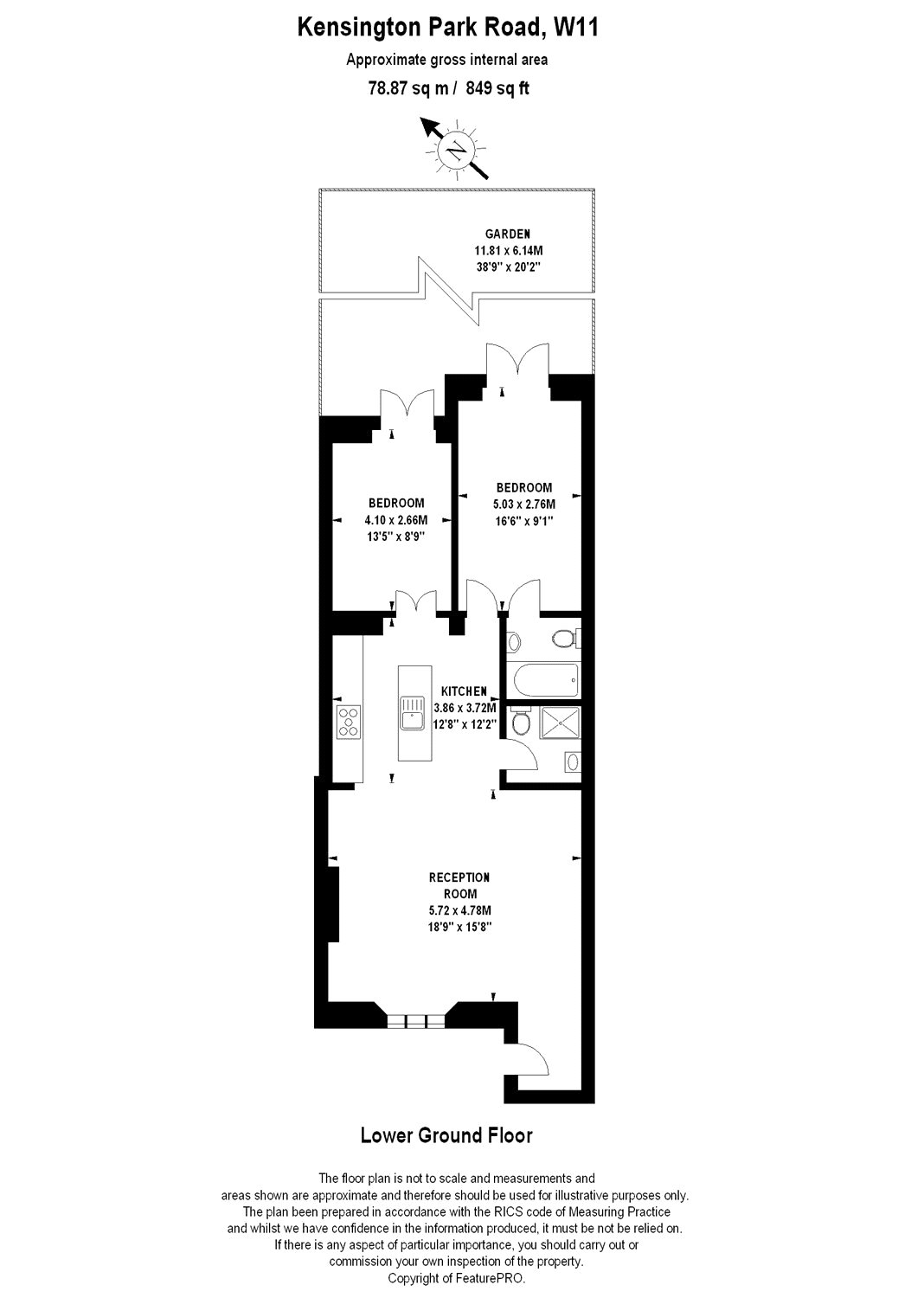 2 Bedrooms Flat to rent in Kensington Park Road, London W11