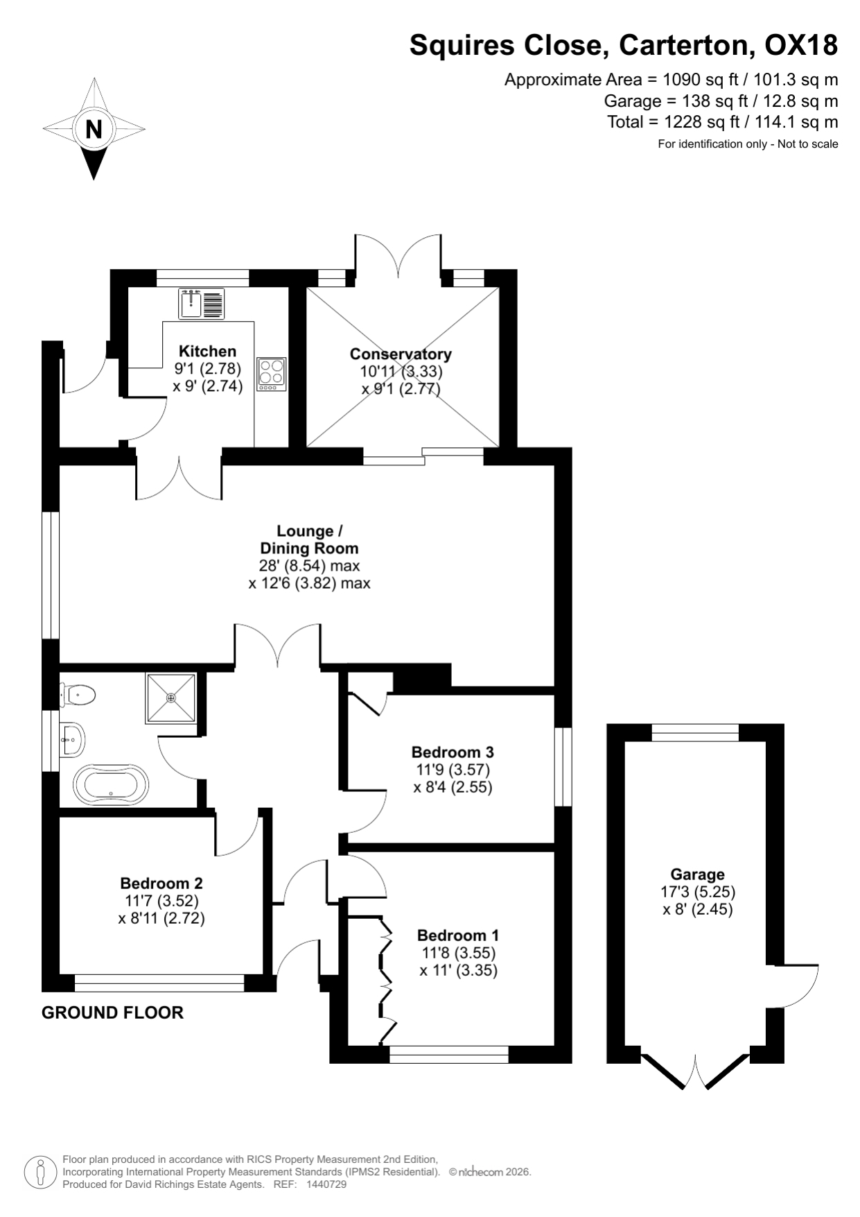 9, Squires Close, Carterton floorplan