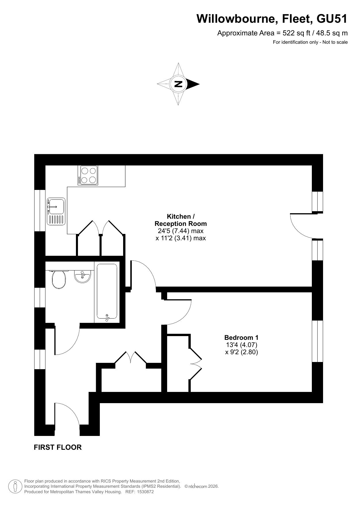 Hawthorns House Willowbournes, Fleet floorplan