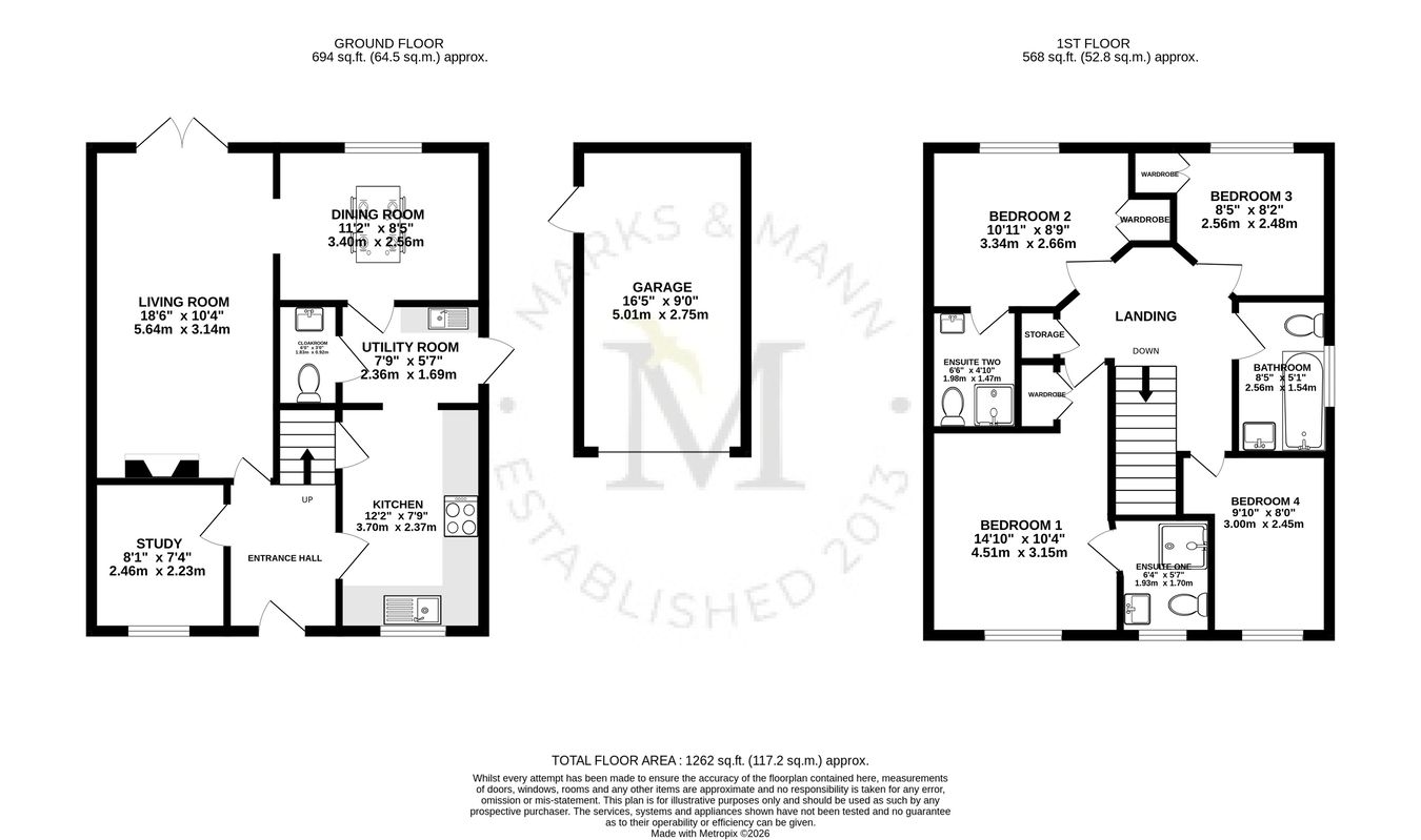 36, Guillemot Close, Stowmarket floorplan