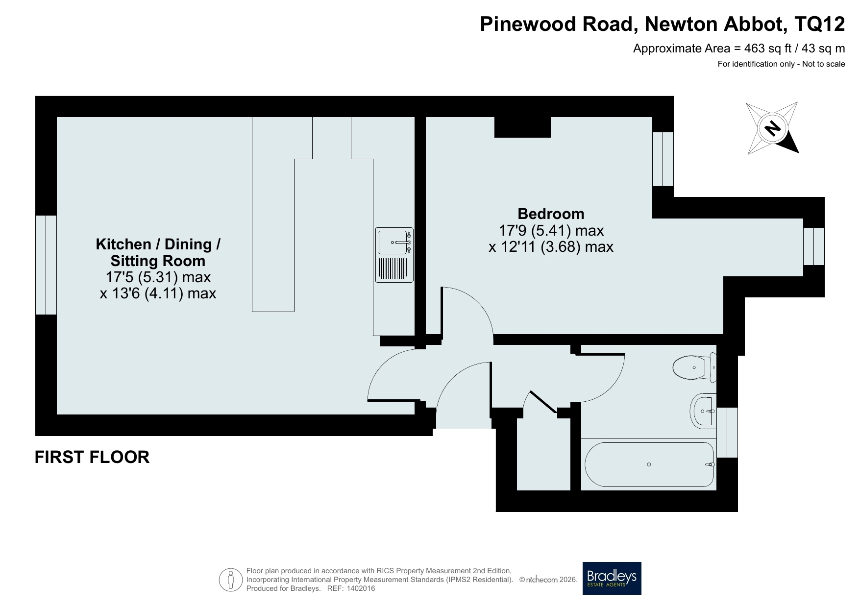 Flat 3, 11, Pinewood Road, Devon floorplan