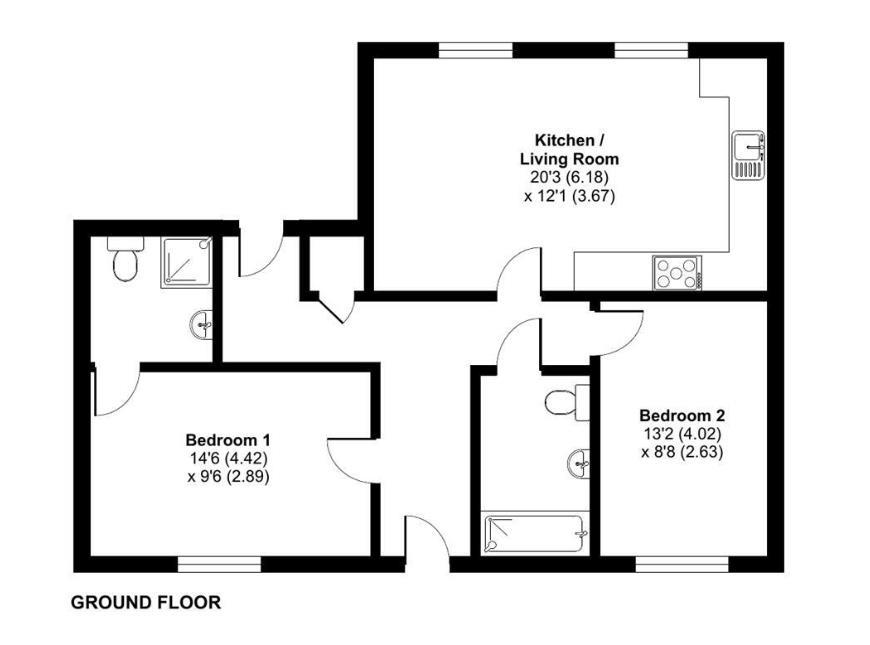22,, Crown Street West, Dorchester floorplan