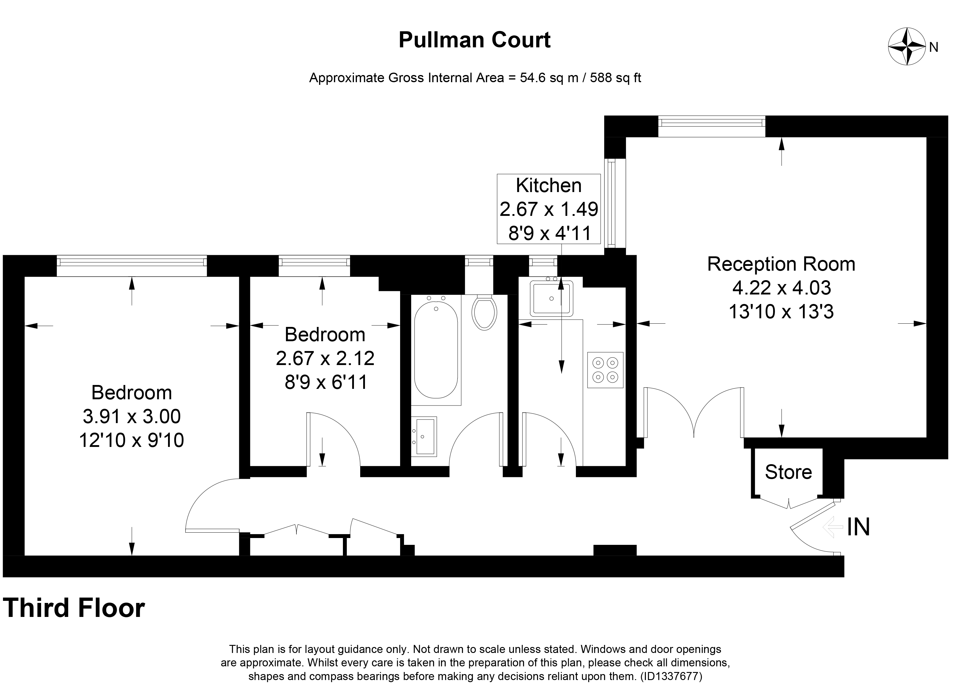 Flat 170, Pullman Court,, Streatham Hill, London floorplan