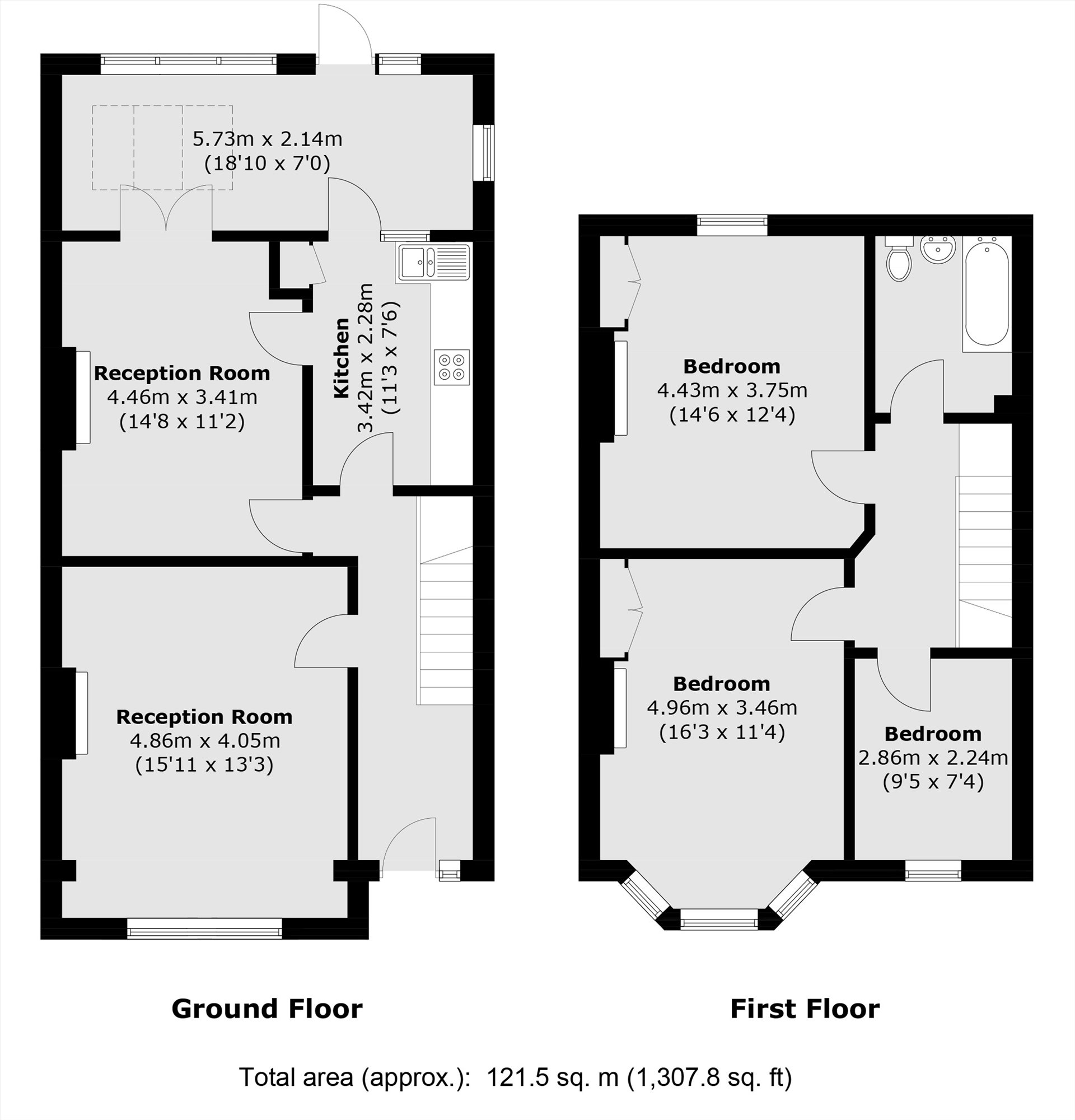 224, Seely Road, London floorplan