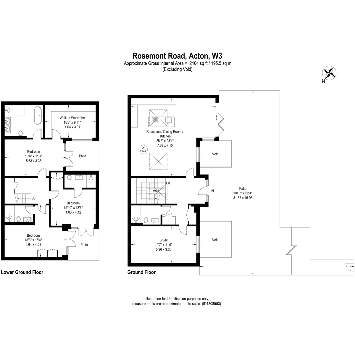 Flat House at Rear, 43, Rosemont Road, London floorplan