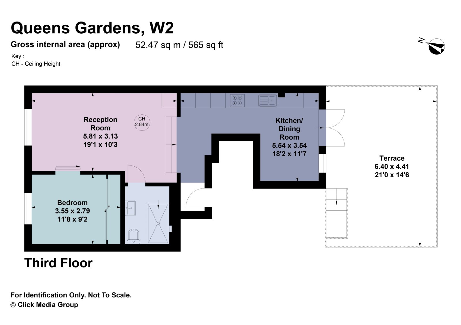 Flat 9, 37, Queens Gardens, London floorplan