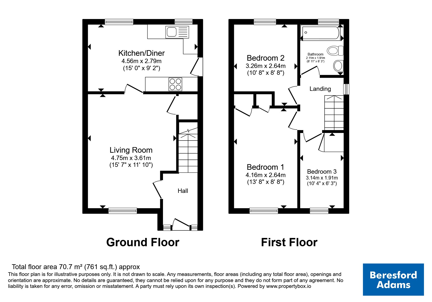 2, Y Berllan, Wrexham floorplan